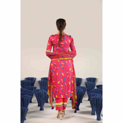 Baise Gaba Anni printed straight Kurta with Pant & Dupatta (Set of 3)