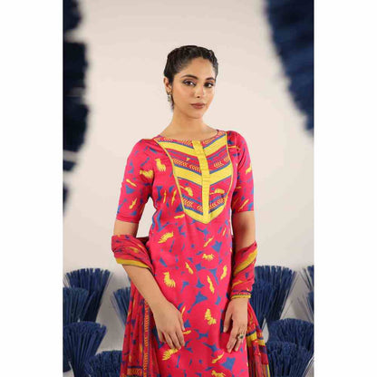 Baise Gaba Anni printed straight Kurta with Pant & Dupatta (Set of 3)