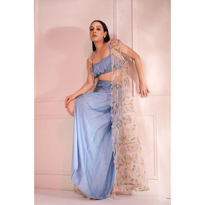 Baise Gaba Chaandni Skirt Chogha (Set of 3)
