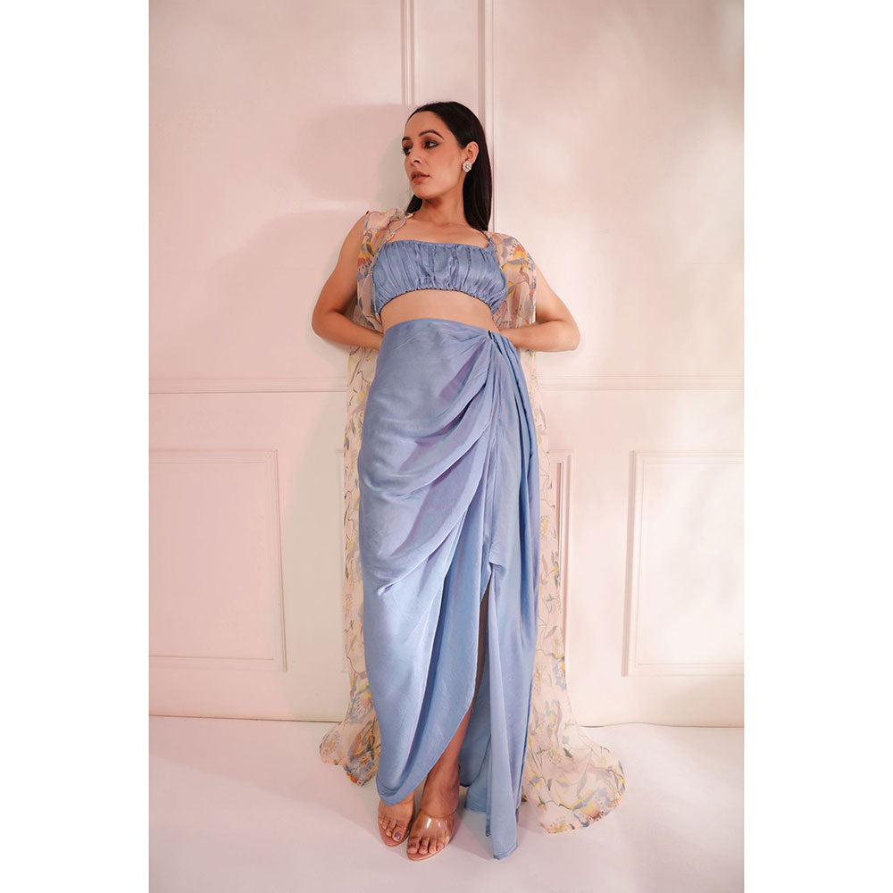 Baise Gaba Chaandni Skirt Chogha (Set of 3)
