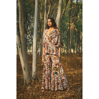 Baise Gaba Zinnia Top And Gharara (Set of 2)
