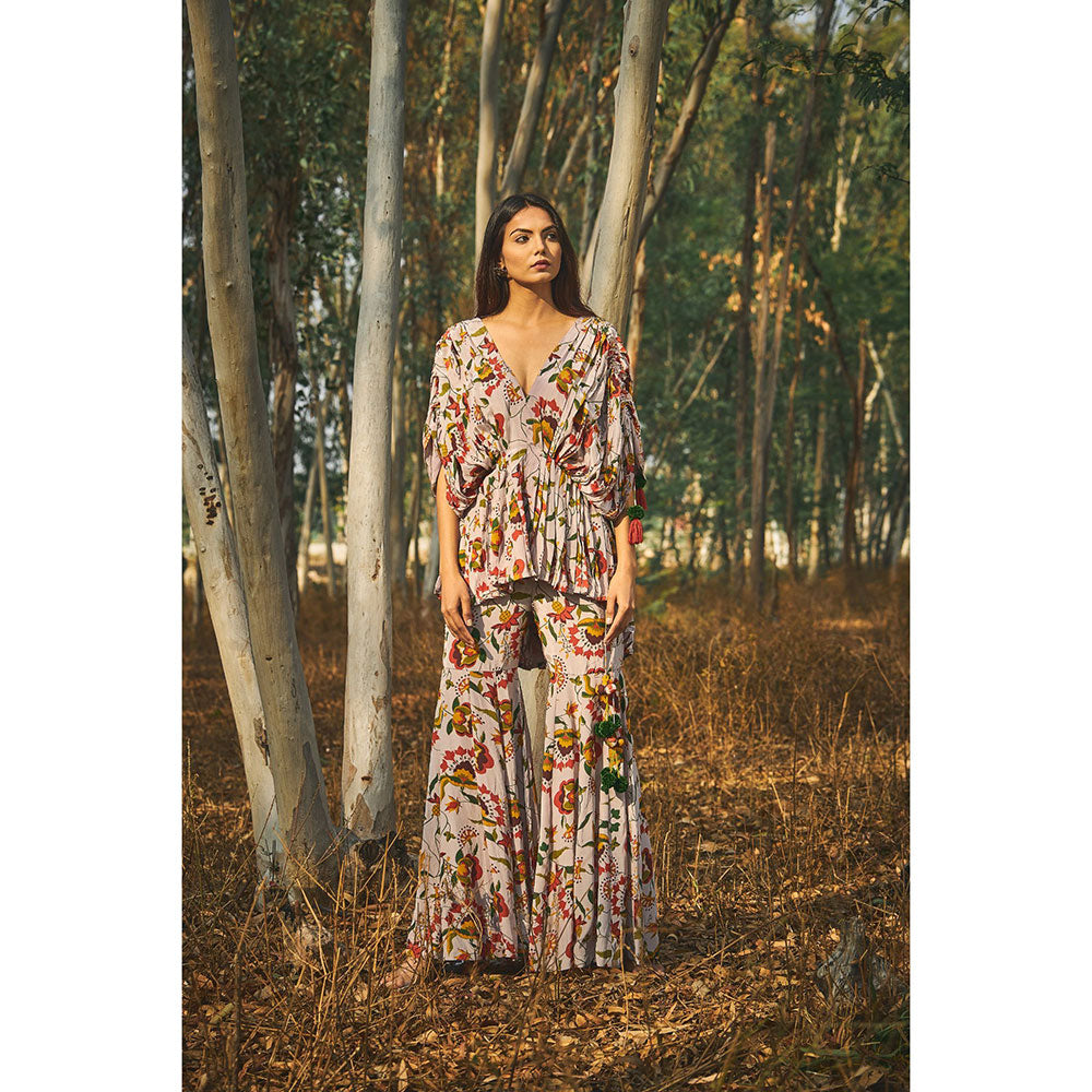 Baise Gaba Zinnia Top And Gharara (Set of 2)