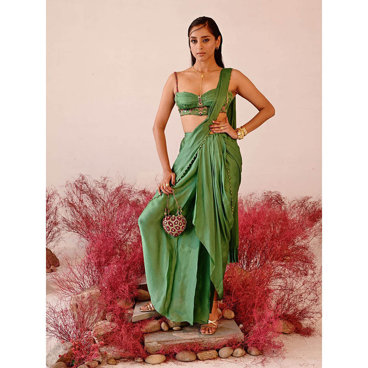 Baise Gaba Calista Dhoti Saree with Stitched Blouse