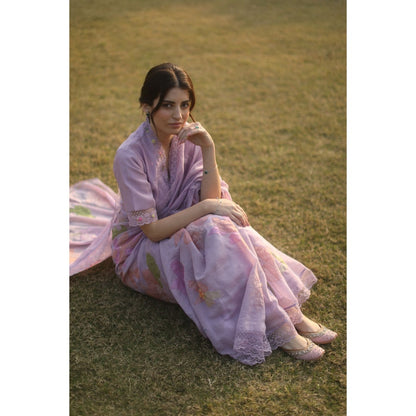 Begum Pret Esme Chanderi Saree with Stitched Blouse