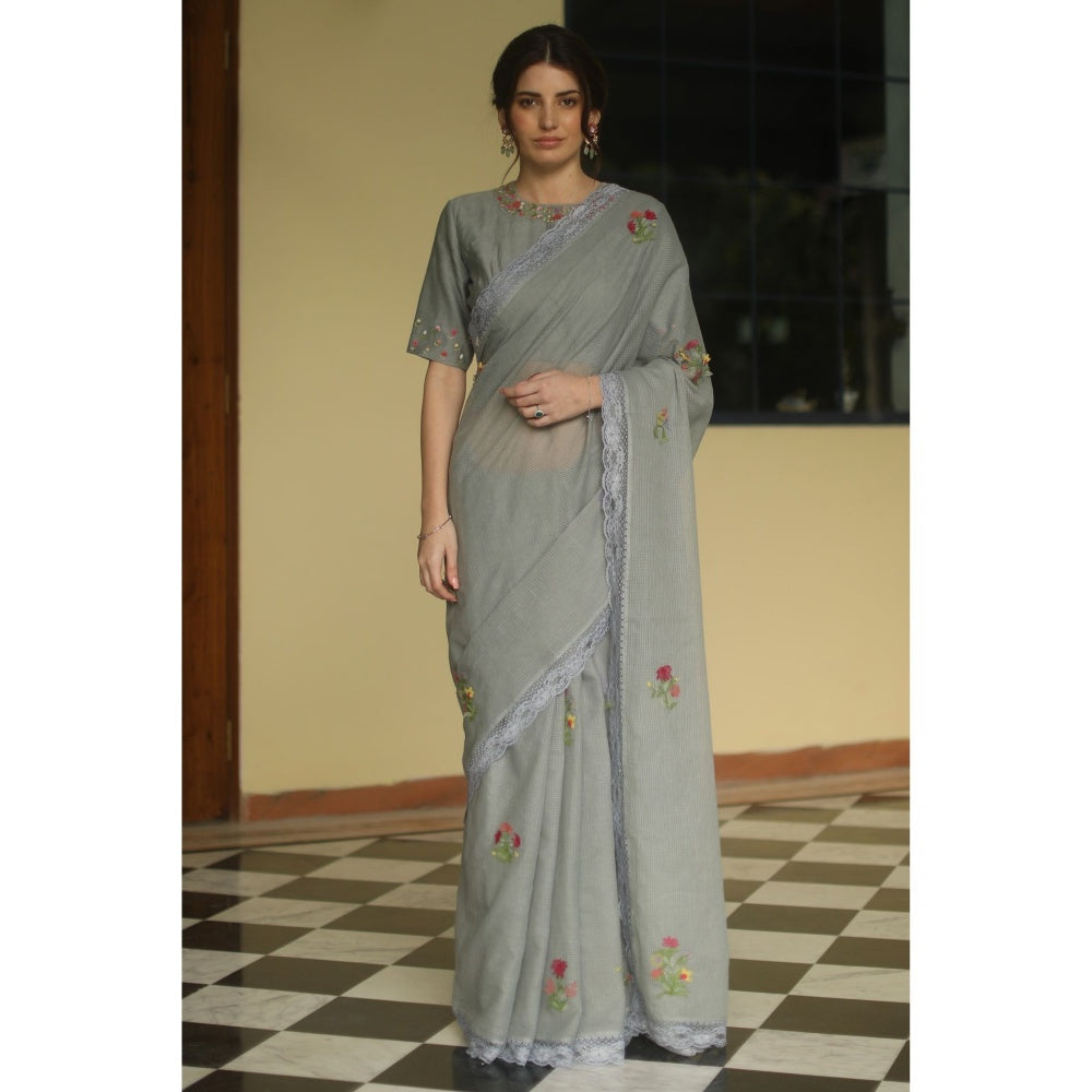 Begum Pret Alaia Signature Saree with Stitched Blouse