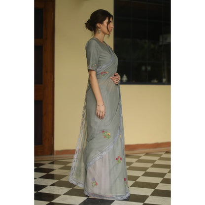 Begum Pret Alaia Signature Saree with Stitched Blouse