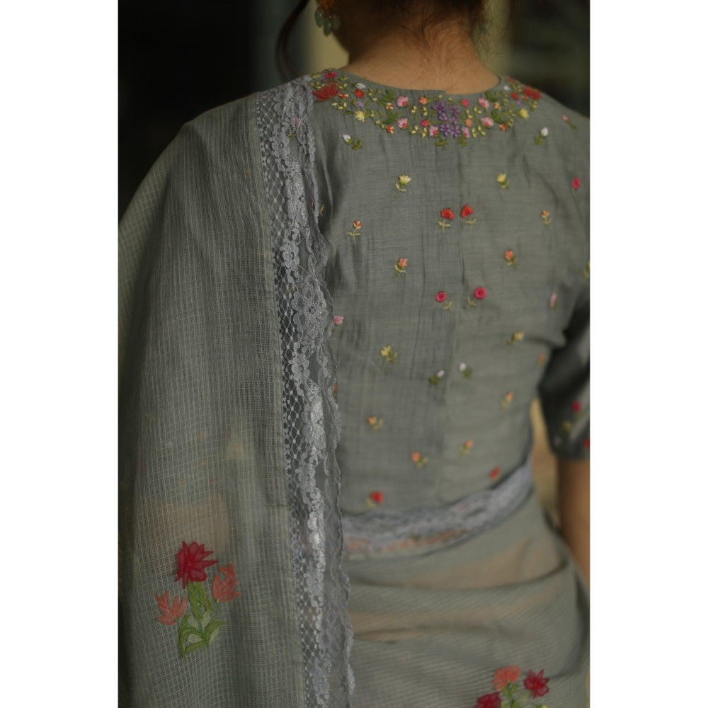 Begum Pret Alaia Signature Saree with Stitched Blouse