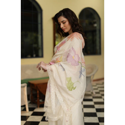 Begum Pret Fiza Suit - Ivory (Set of 4)