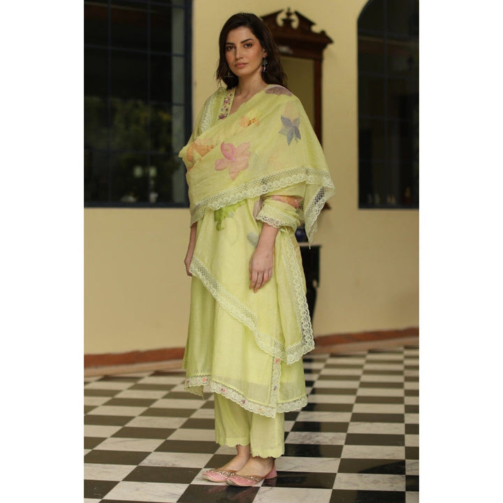 Begum Pret Fiza Suit - Mint (Set of 4)
