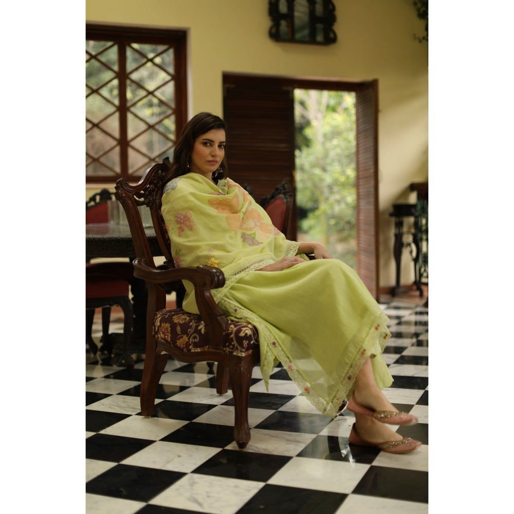 Begum Pret Fiza Suit - Mint (Set of 4)