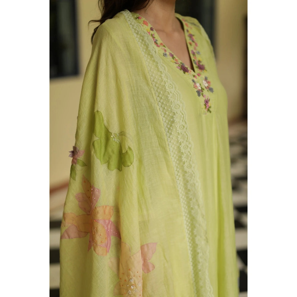 Begum Pret Fiza Suit - Mint (Set of 4)