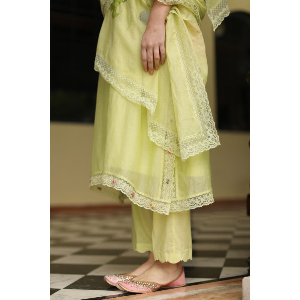 Begum Pret Fiza Suit - Mint (Set of 4)