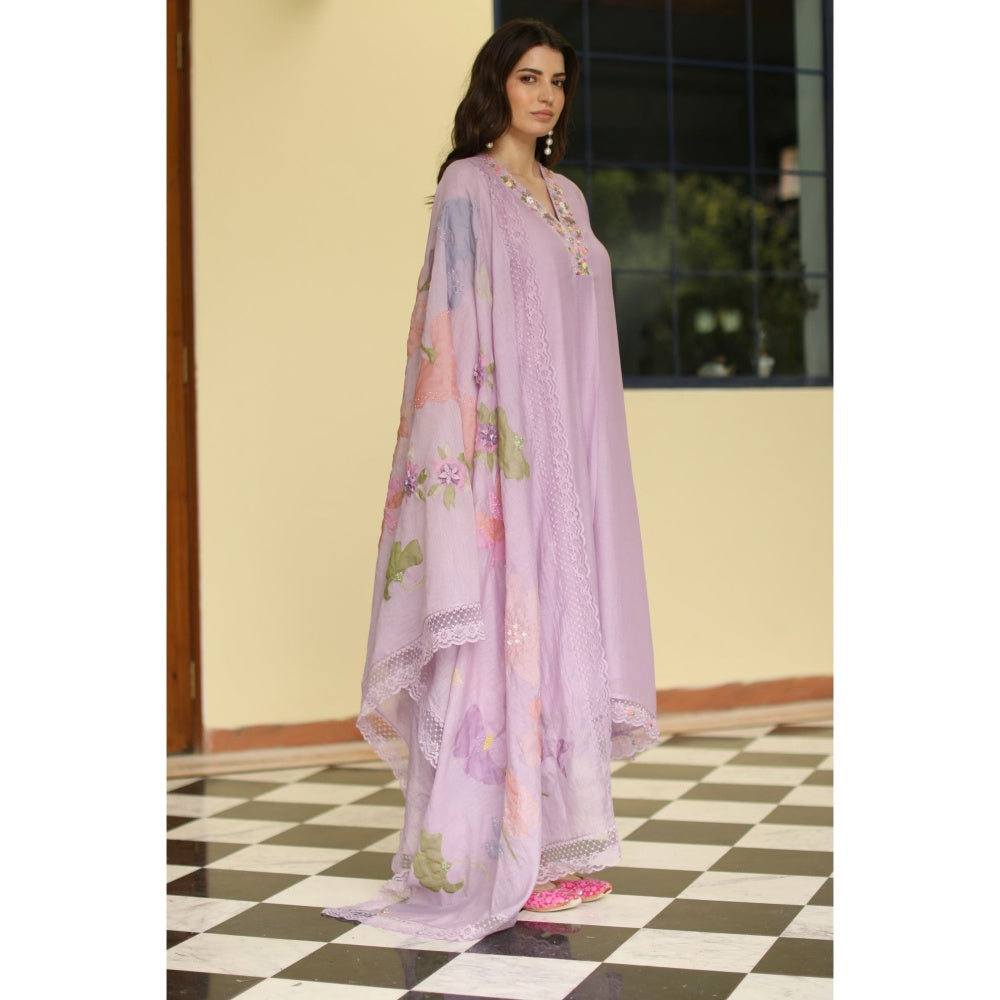 Begum Pret Fiza Suit - Lavender (Set of 4)