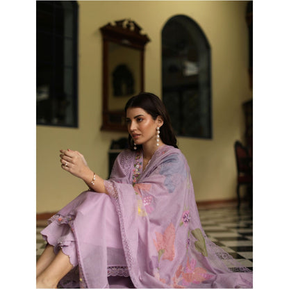 Begum Pret Fiza Suit - Lavender (Set of 4)