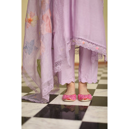 Begum Pret Fiza Suit - Lavender (Set of 4)
