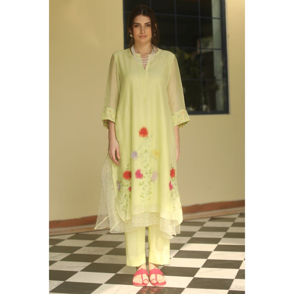 Begum Pret Sweet Pea Kurta - Mint (Set of 3)