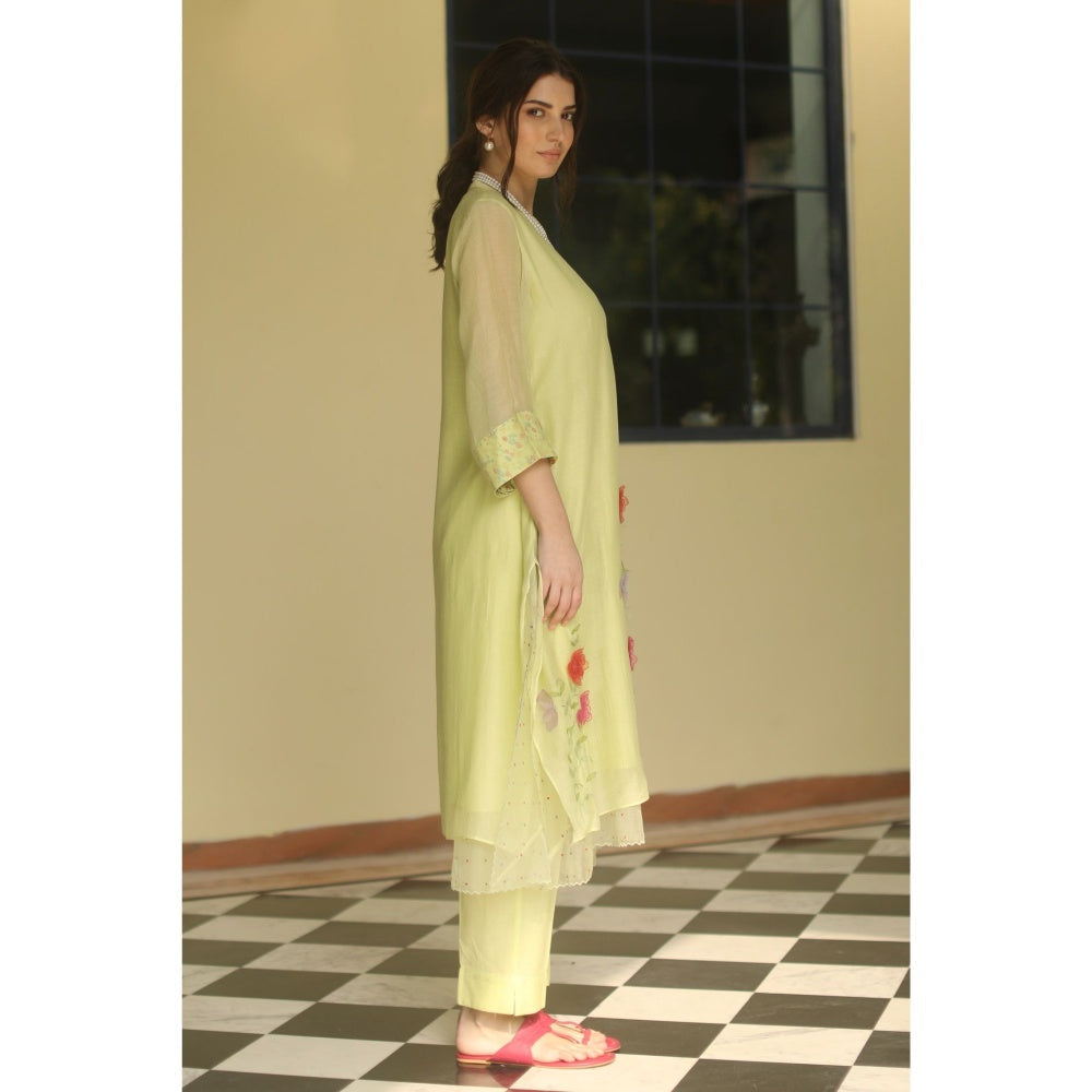Begum Pret Sweet Pea Kurta - Mint (Set of 3)