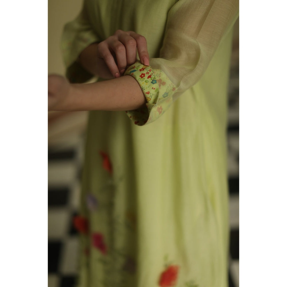 Begum Pret Sweet Pea Kurta - Mint (Set of 3)
