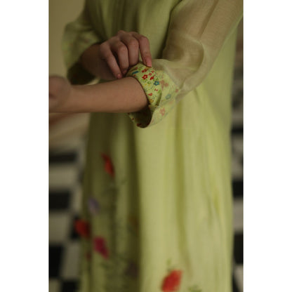 Begum Pret Sweet Pea Kurta - Mint (Set of 3)
