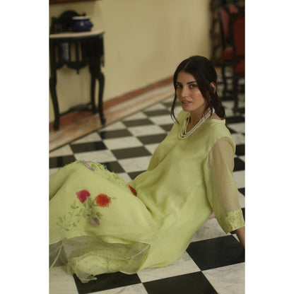 Begum Pret Sweet Pea Kurta - Mint (Set of 3)