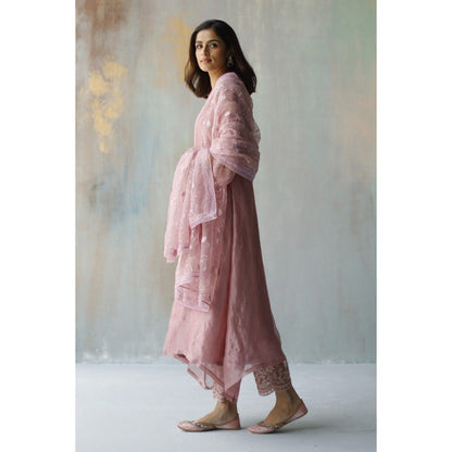 Begum Pret Mira Plum Kurta (Set of 3)