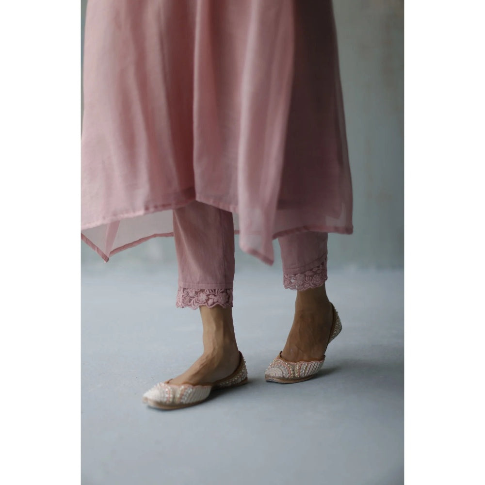 Begum Pret Aiza Plum Choga (Set of 3)