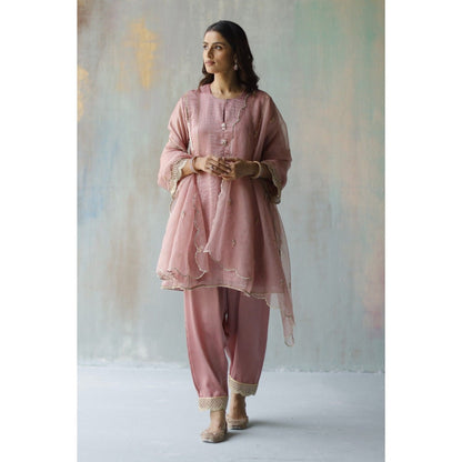 Begum Pret Gulab Plum Dupatta