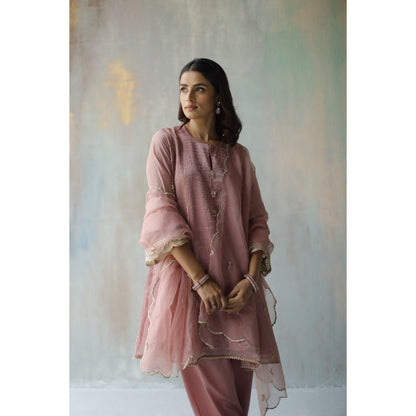 Begum Pret Gulab Plum Dupatta