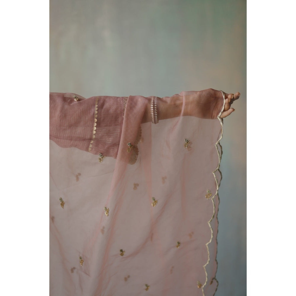 Begum Pret Gulab Plum Dupatta