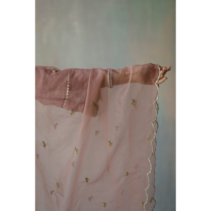 Begum Pret Gulab Plum Dupatta