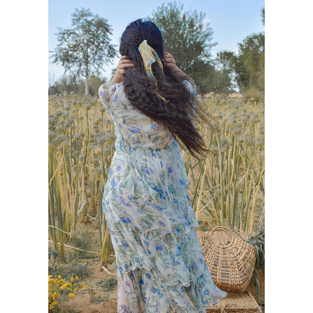 Baise Gaba White Pansy Dress