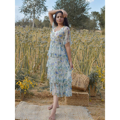 Baise Gaba White Pansy Dress