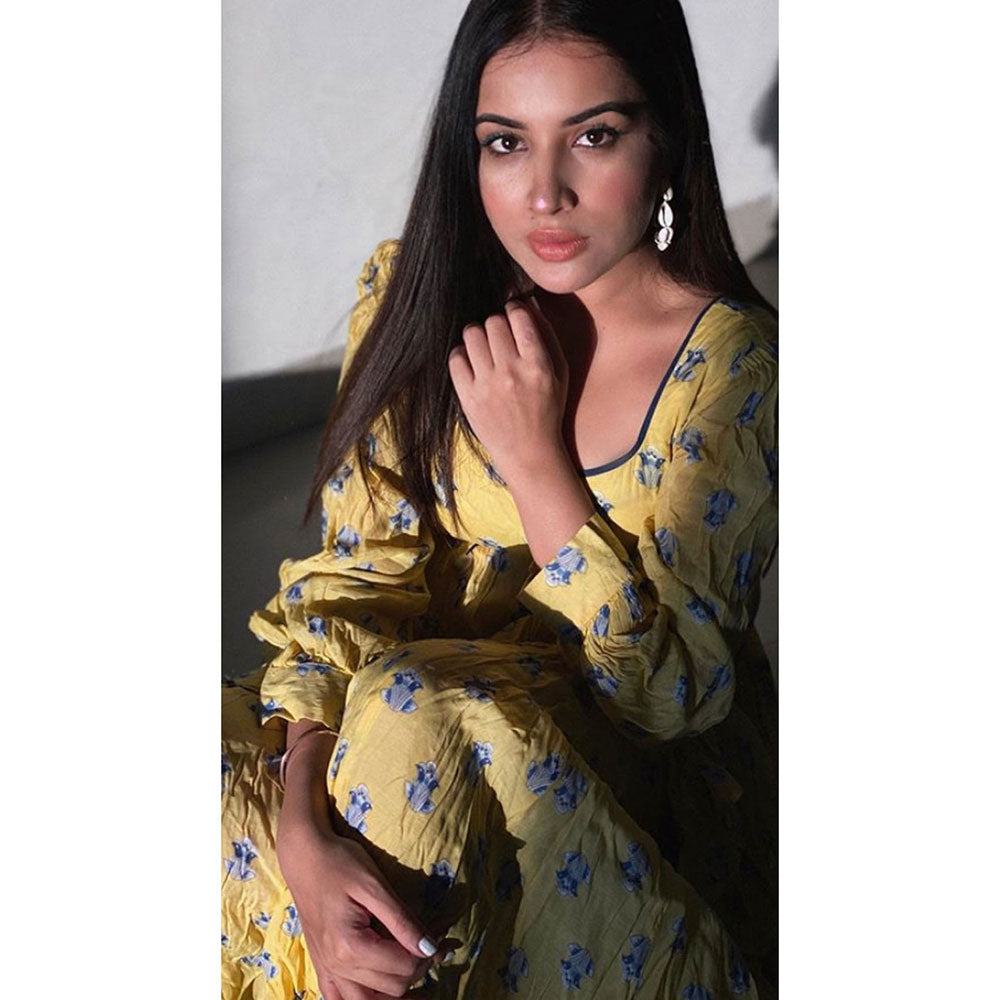Baise Gaba Yellow Marigold Gharara Set