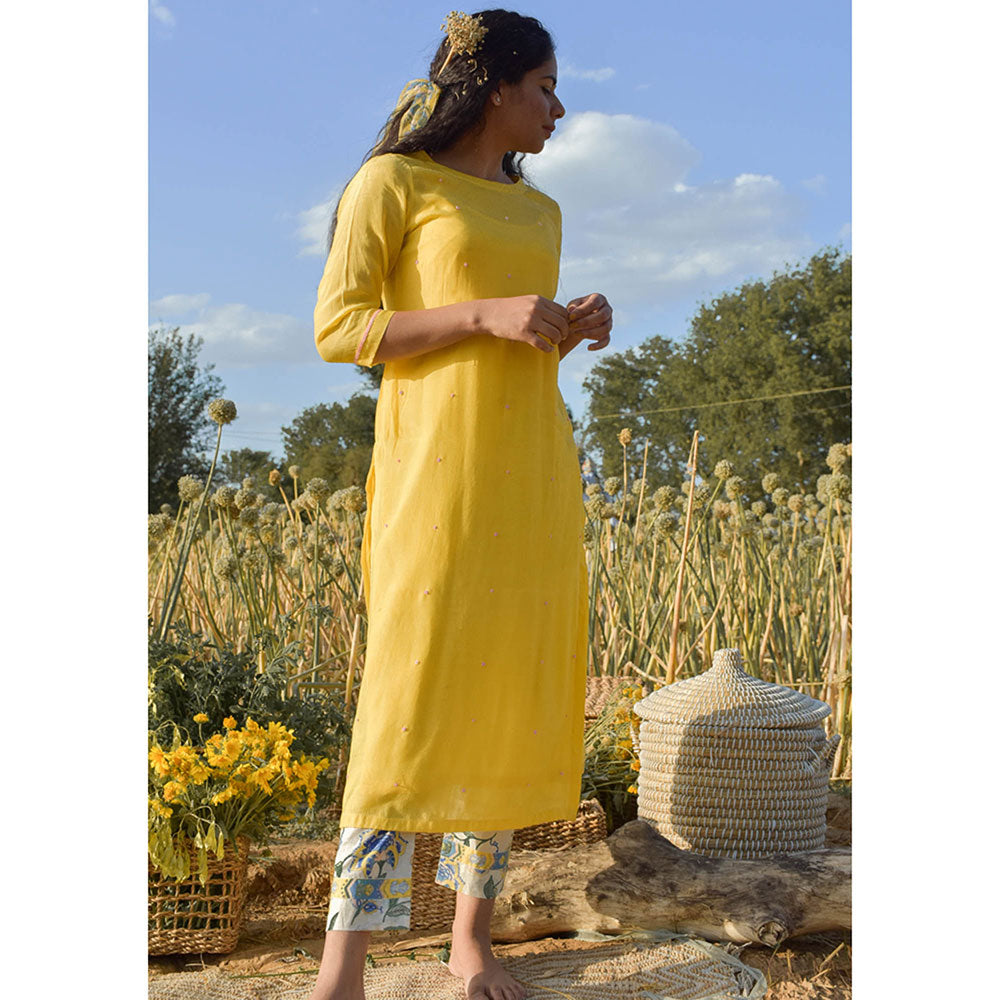 Baise Gaba Yellow Suit (Set Of 2)