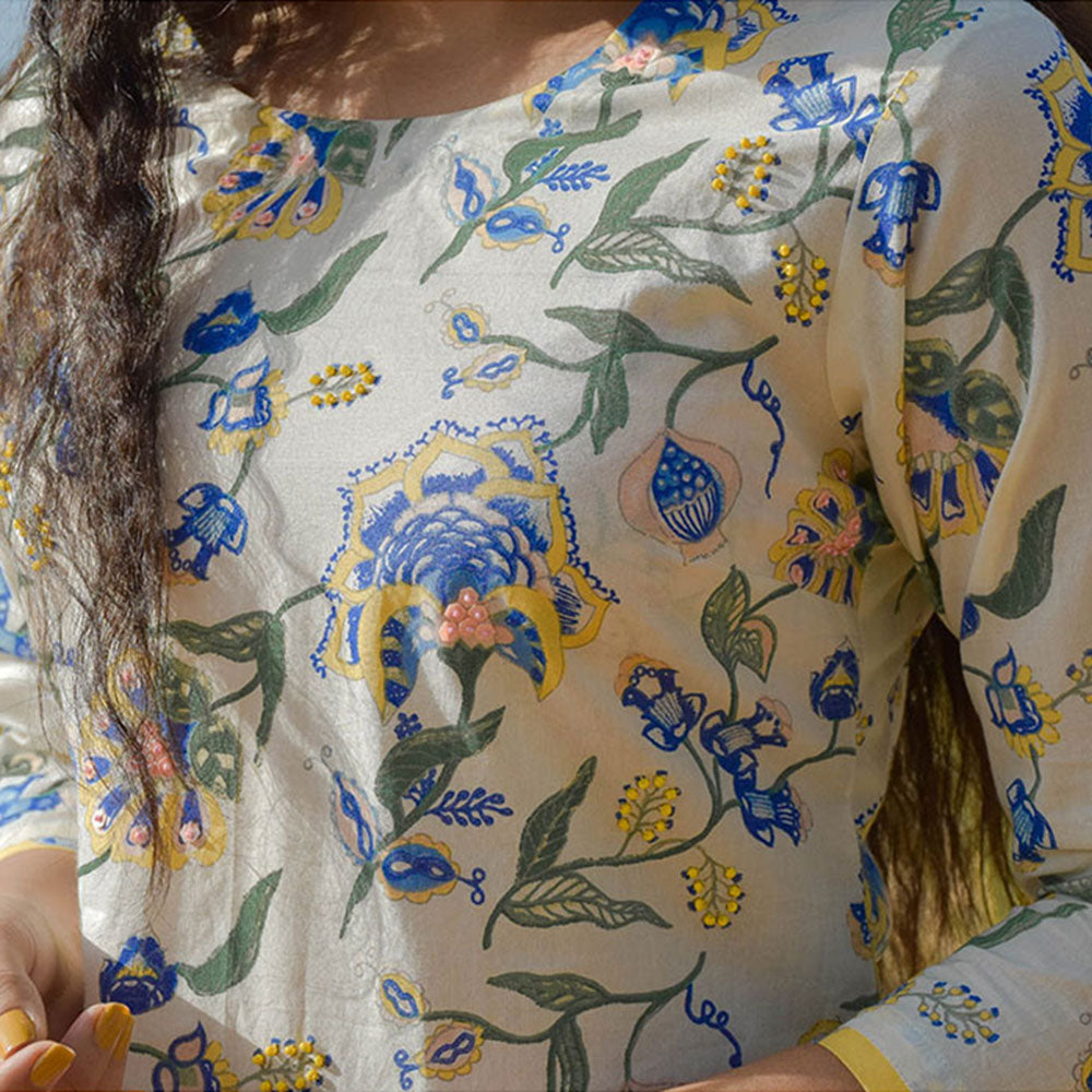 Baise Gaba Off White Iris Kurta