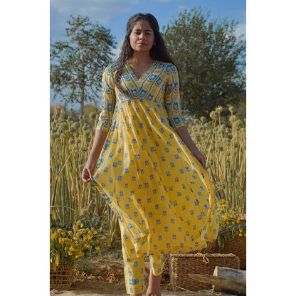 Baise Gaba Yellow Aster Kurta
