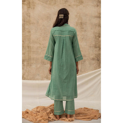 Baise Gaba Green Erita Pine Green Kurta