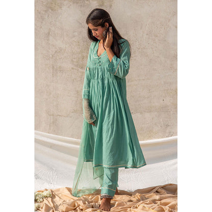 Baise Gaba Green Erita Pine Green Kurta