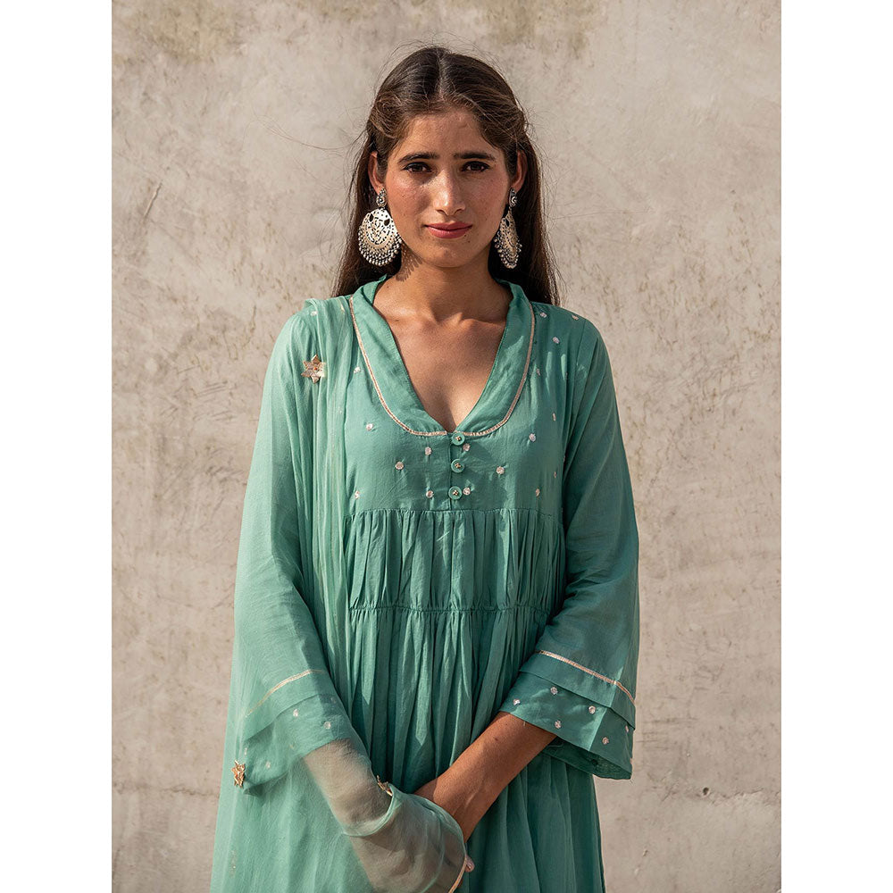 Baise Gaba Green Erita Pine Green Kurta