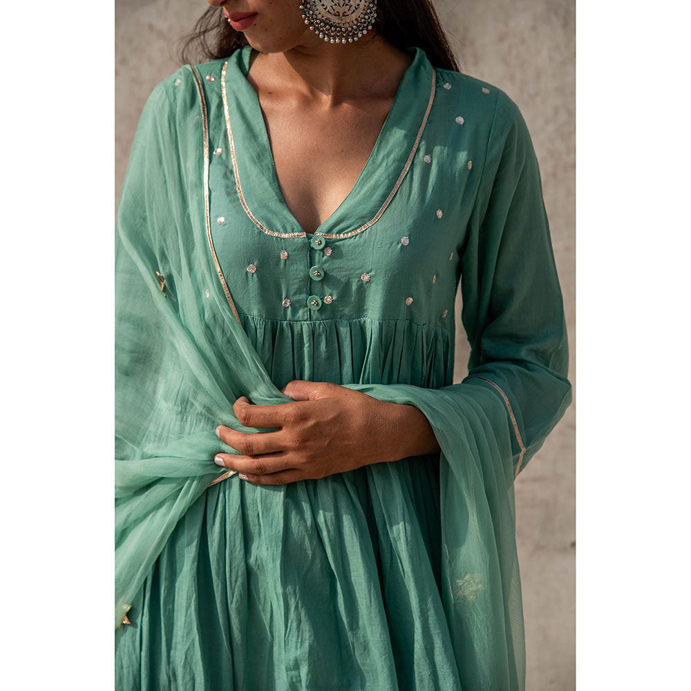 Baise Gaba Green Erita Pine Green Kurta