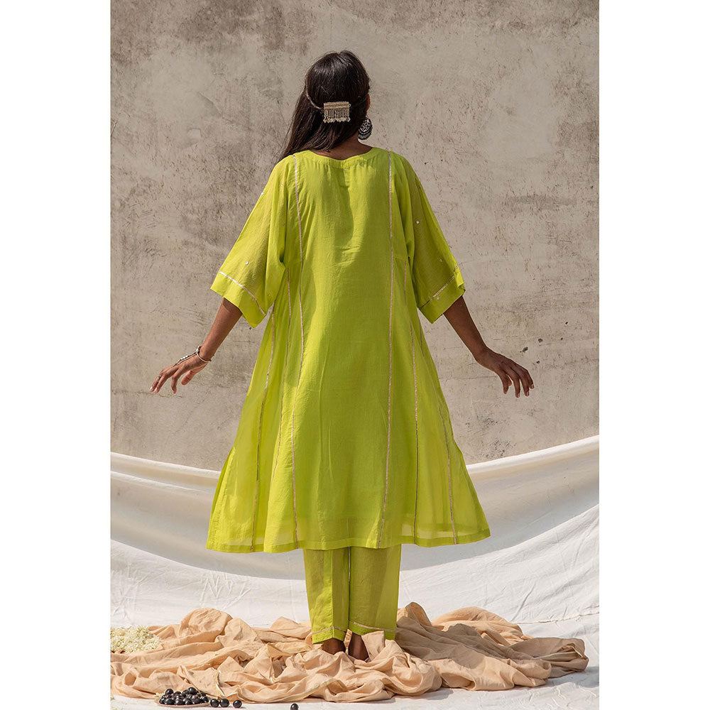 Baise Gaba Green Anoma Lime Green Kurta
