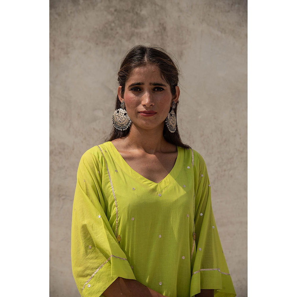 Baise Gaba Green Anoma Lime Green Kurta