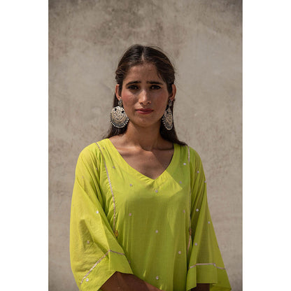Baise Gaba Green Anoma Lime Green Kurta