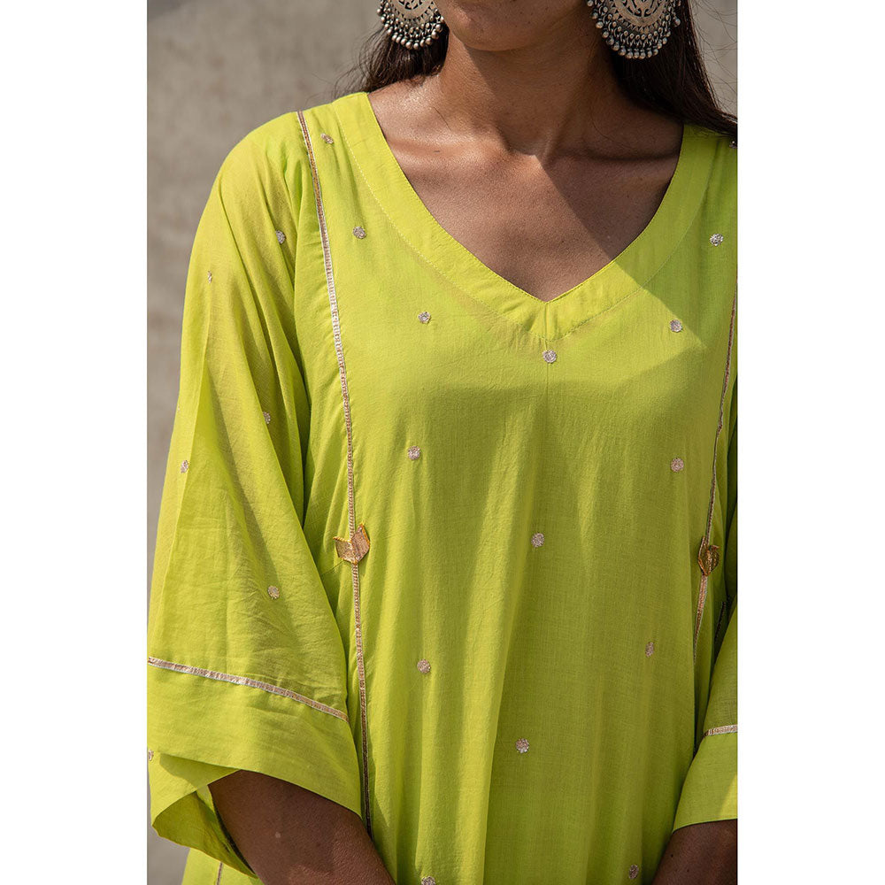 Baise Gaba Green Anoma Lime Green Kurta