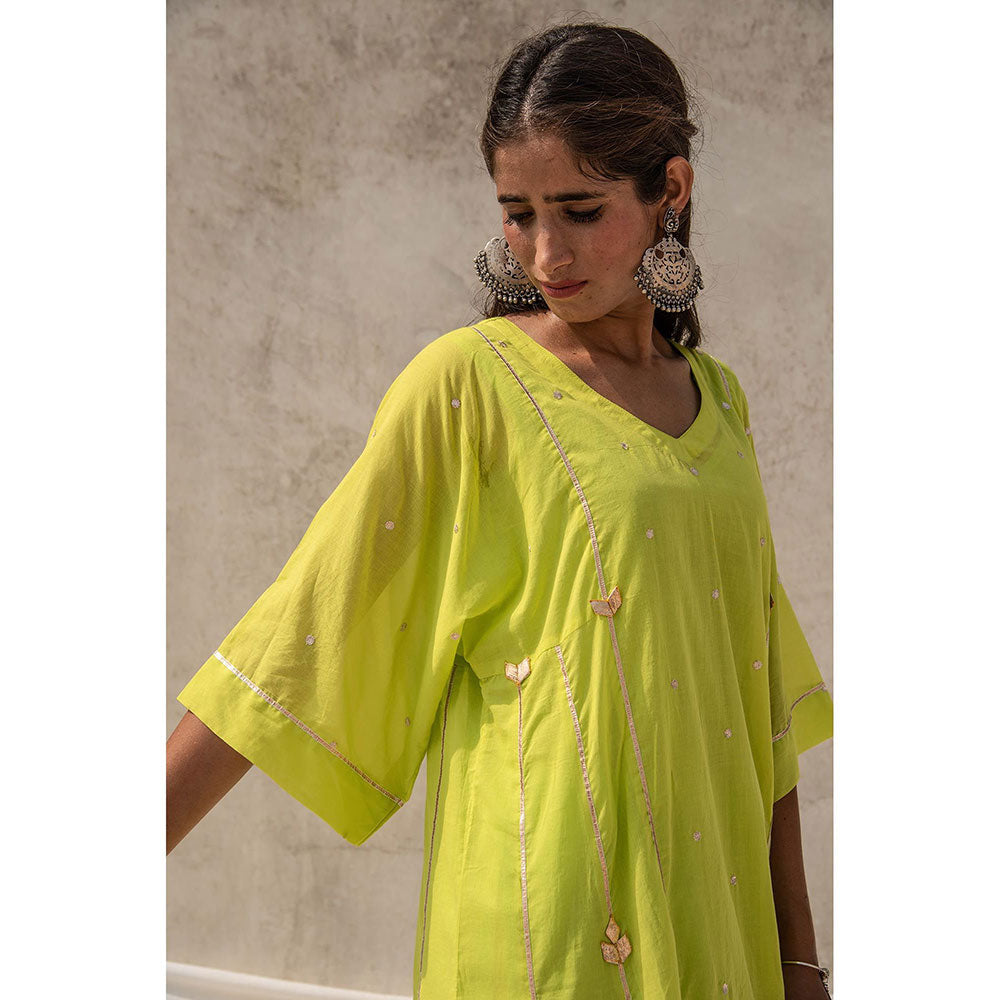 Baise Gaba Green Anoma Lime Green Kurta