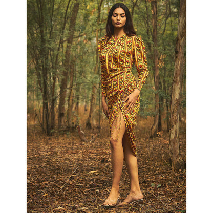 Baise Gaba Yellow Sidestring Dress