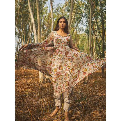 Baise Gaba Grey Rohira Kurta