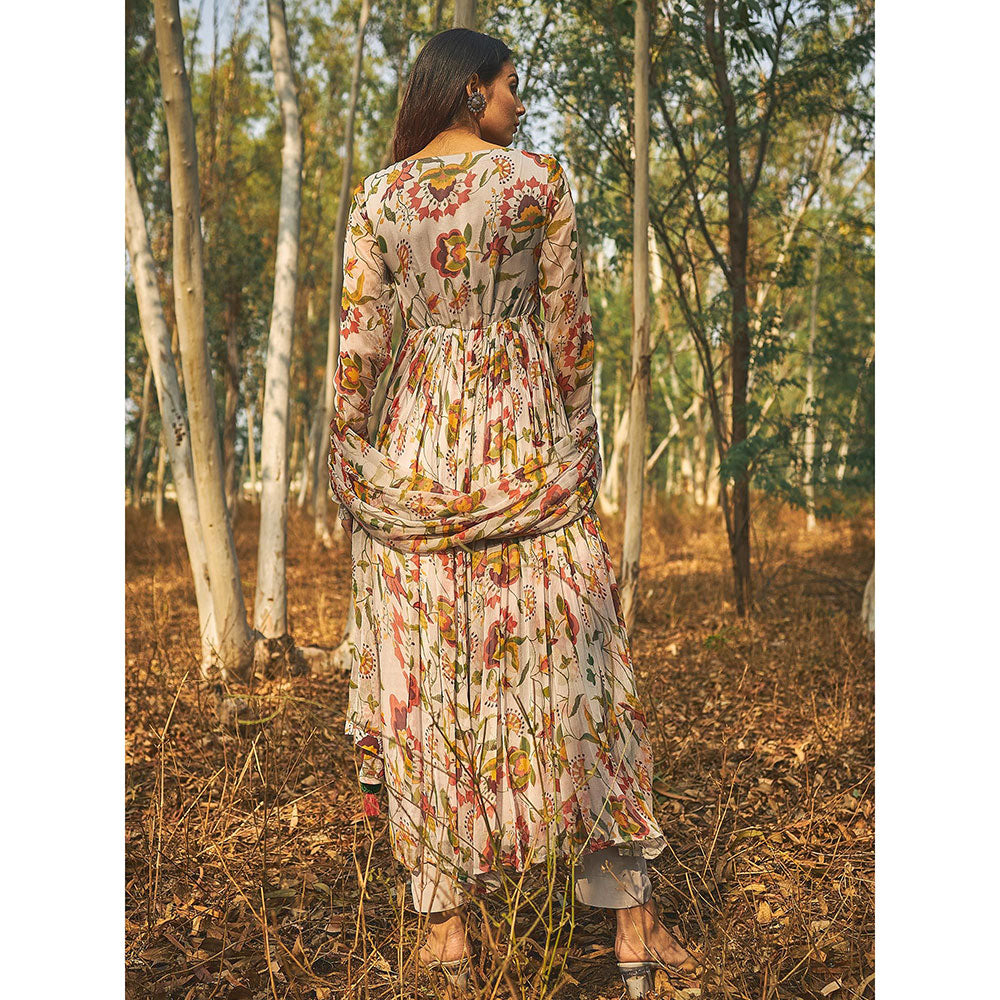 Baise Gaba Grey Rohira Kurta