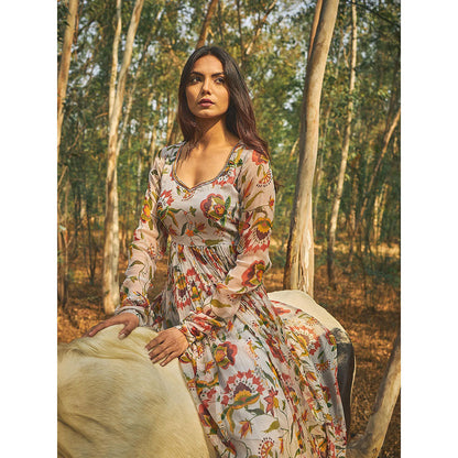 Baise Gaba Grey Rohira Kurta
