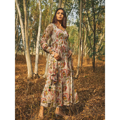 Baise Gaba Grey Rohira Kurta